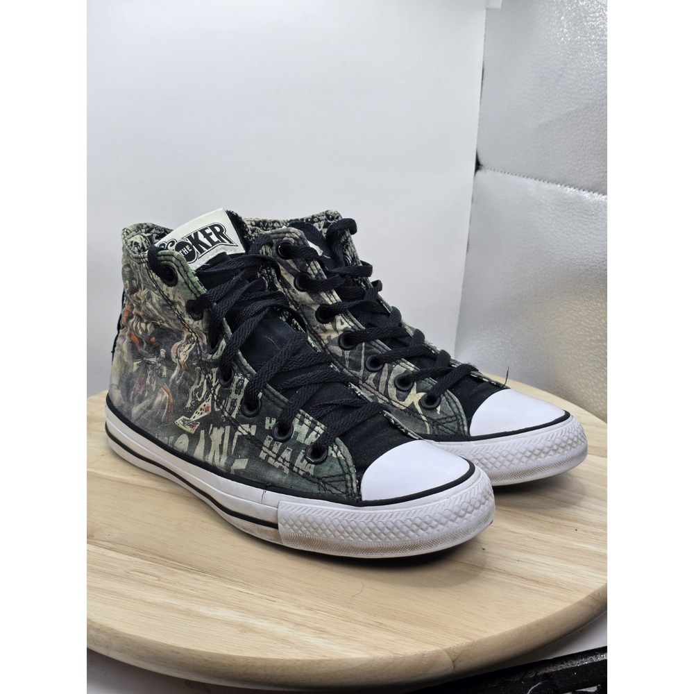 Womens Sz 8 Converse Chuck Taylor All Star Hi DC Comics The Joker Laugh  154789c - Picture 5 of 10